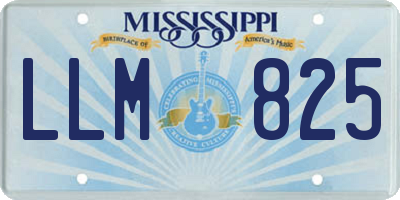 MS license plate LLM825