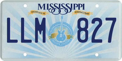 MS license plate LLM827