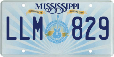 MS license plate LLM829