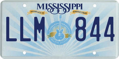 MS license plate LLM844