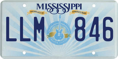 MS license plate LLM846