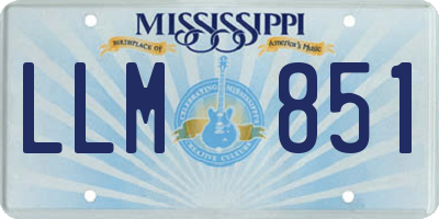 MS license plate LLM851
