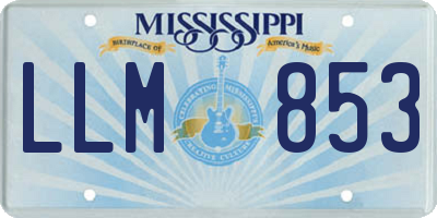 MS license plate LLM853