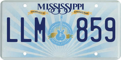 MS license plate LLM859