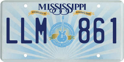 MS license plate LLM861