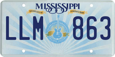 MS license plate LLM863