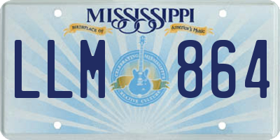 MS license plate LLM864