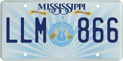 MS license plate LLM866