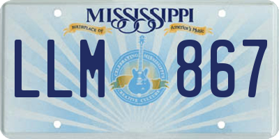 MS license plate LLM867