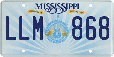 MS license plate LLM868