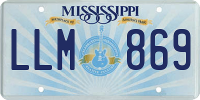 MS license plate LLM869
