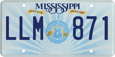 MS license plate LLM871