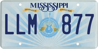 MS license plate LLM877