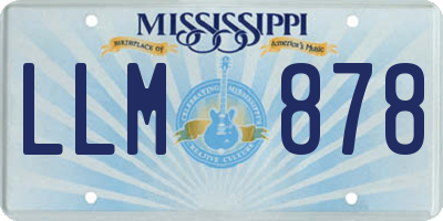 MS license plate LLM878
