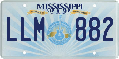 MS license plate LLM882