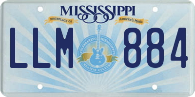 MS license plate LLM884
