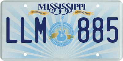 MS license plate LLM885
