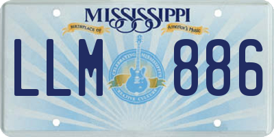 MS license plate LLM886