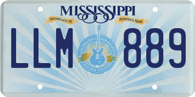 MS license plate LLM889