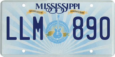 MS license plate LLM890