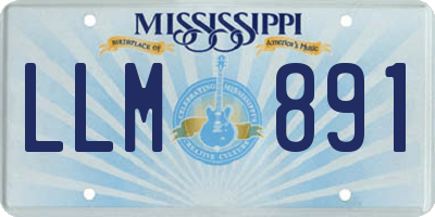 MS license plate LLM891