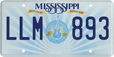 MS license plate LLM893