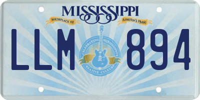 MS license plate LLM894