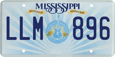 MS license plate LLM896