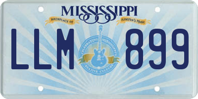 MS license plate LLM899