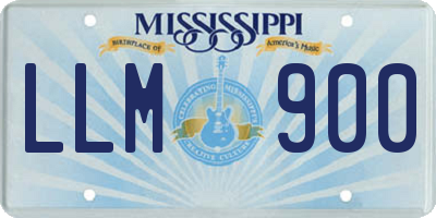 MS license plate LLM900