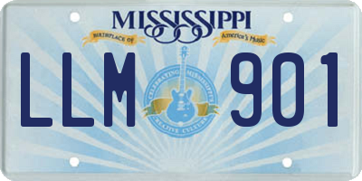 MS license plate LLM901