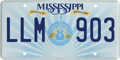 MS license plate LLM903