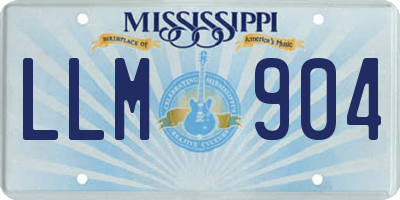 MS license plate LLM904
