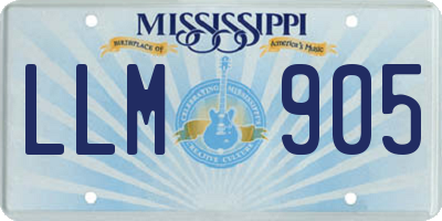 MS license plate LLM905
