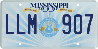 MS license plate LLM907