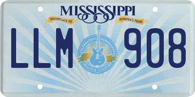 MS license plate LLM908