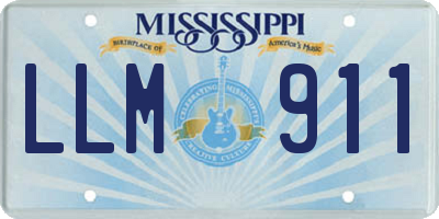 MS license plate LLM911