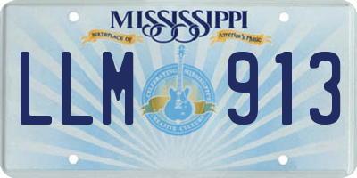 MS license plate LLM913
