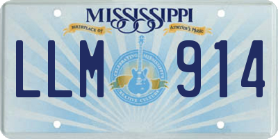MS license plate LLM914