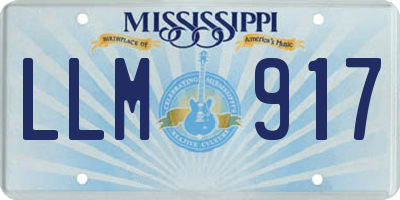 MS license plate LLM917