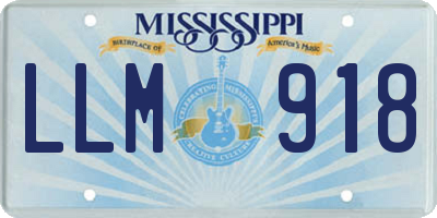 MS license plate LLM918