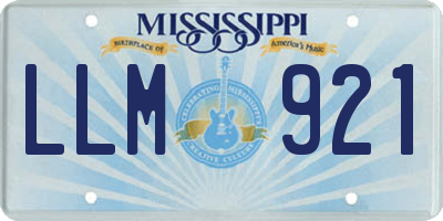 MS license plate LLM921