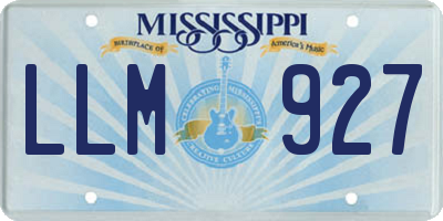 MS license plate LLM927