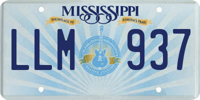 MS license plate LLM937