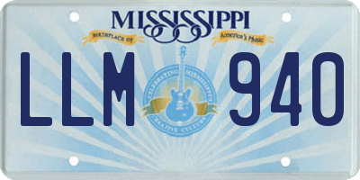 MS license plate LLM940