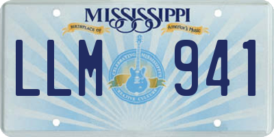 MS license plate LLM941