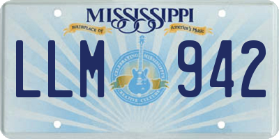 MS license plate LLM942