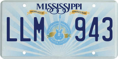 MS license plate LLM943