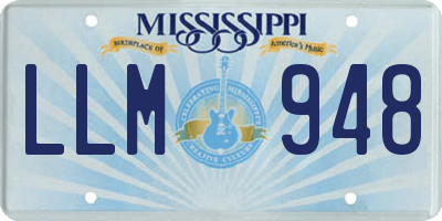 MS license plate LLM948