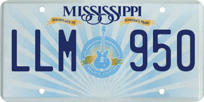 MS license plate LLM950
